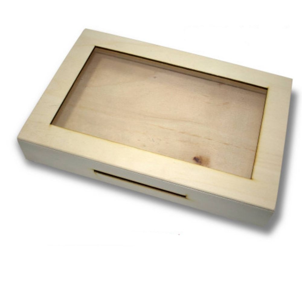 Ξύλινη Στεφανοθήκη με Διαφάνεια, 30*20*4,5cm